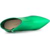 image:imageAllegra K Womens Clear Heel Pointed Toe Chunky Heels Ankle BootsGrass Green