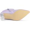 image:imageAllegra K Womens Clear Heel Pointed Toe Chunky Heels Ankle BootsPurple