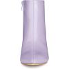 image:imageAllegra K Womens Clear Heel Pointed Toe Chunky Heels Ankle BootsPurple