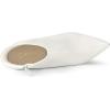 image:imageAllegra K Womens Clear Heel Pointed Toe Chunky Heels Ankle BootsWhite