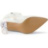 image:imageAllegra K Womens Clear Heel Pointed Toe Chunky Heels Ankle BootsWhite