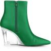 image:imageAllegra K Womens Clear Heel Pointed Toe Wedge Heels Ankle BootsDark Green