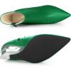 image:imageAllegra K Womens Clear Heel Pointed Toe Wedge Heels Ankle BootsDark Green