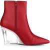 image:imageAllegra K Womens Clear Heel Pointed Toe Wedge Heels Ankle BootsRed
