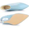 image:imageAllegra K Womens Clear Heel Pointed Toe Wedge Heels Ankle BootsSky Blue