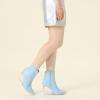 image:imageAllegra K Womens Clear Heel Pointed Toe Wedge Heels Ankle BootsSky Blue