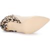 image:imageAllegra K Womens Contrast Color Leopard Print Stiletto Heel Ankle BootsBeige