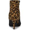 image:imageAllegra K Womens Contrast Color Leopard Print Stiletto Heel Ankle BootsBlack