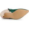 image:imageAllegra K Womens Contrast Color Leopard Print Stiletto Heel Ankle BootsGreen Beige