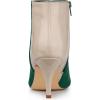 image:imageAllegra K Womens Contrast Color Leopard Print Stiletto Heel Ankle BootsGreen Beige