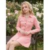 image:imageAllegra K Womens Denim Dress Button Down Collar V Neck Long Sleeve Aline Cotton Jean DressDark Pink