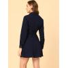 image:imageAllegra K Womens Denim Dress Button Down Collar V Neck Long Sleeve Aline Cotton Jean DressDenim Blue