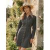 image:imageAllegra K Womens Denim Dress Button Down Collar V Neck Long Sleeve Aline Cotton Jean DressGrey