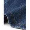 image:imageAllegra K Womens Denim Dress Button Down Collar V Neck Long Sleeve Aline Cotton Jean DressGrey Blue