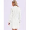 image:imageAllegra K Womens Denim Dress Button Down Collar V Neck Long Sleeve Aline Cotton Jean DressWhite