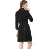 image:imageAllegra K Womens Denim Dresses Spring Summer Button Down 34 Sleeve 2026 Jean Mini DressBlack