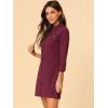 image:imageAllegra K Womens Denim Dresses Spring Summer Button Down 34 Sleeve 2026 Jean Mini DressBurgundy