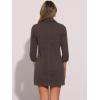 image:imageAllegra K Womens Denim Dresses Spring Summer Button Down 34 Sleeve 2026 Jean Mini DressDark Brown