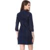 image:imageAllegra K Womens Denim Dresses Spring Summer Button Down 34 Sleeve 2026 Jean Mini DressDeep Blue