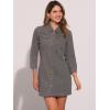 image:imageAllegra K Womens Denim Dresses Spring Summer Button Down 34 Sleeve 2026 Jean Mini DressGrey