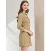 image:imageAllegra K Womens Denim Dresses Spring Summer Button Down 34 Sleeve 2026 Jean Mini DressLight Khaki