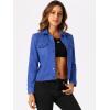 image:imageAllegra K Womens Faux Suede TurnDown Collar Shacket Flap Pockets Snap Button Western JacketBlue