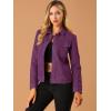 image:imageAllegra K Womens Faux Suede TurnDown Collar Shacket Flap Pockets Snap Button Western JacketPurple