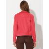image:imageAllegra K Womens Faux Suede TurnDown Collar Shacket Flap Pockets Snap Button Western JacketRed