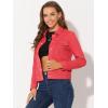 image:imageAllegra K Womens Faux Suede TurnDown Collar Shacket Flap Pockets Snap Button Western JacketRed