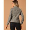 image:imageAllegra K Womens Faux Suede TurnDown Collar Shacket Flap Pockets Snap Button Western JacketTaupe