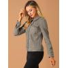 image:imageAllegra K Womens Faux Suede TurnDown Collar Shacket Flap Pockets Snap Button Western JacketTaupe