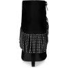 image:imageAllegra K Womens Fringe Heels Boot Rhinestone Stiletto Heel Ankle BootsBlack