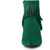 image:imageAllegra K Womens Fringe Heels Boot Rhinestone Stiletto Heel Ankle BootsEmerald Green