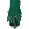 image:imageAllegra K Womens Fringe Heels Boot Rhinestone Stiletto Heel Ankle BootsEmerald Green