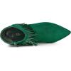 image:imageAllegra K Womens Fringe Heels Boot Rhinestone Stiletto Heel Ankle BootsEmerald Green