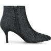 image:imageAllegra K Womens Glitter Pointed Toe Stiletto Heel Ankle BootsBlack