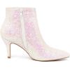 image:imageAllegra K Womens Glitter Pointed Toe Stiletto Heel Ankle BootsBling White
