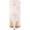 image:imageAllegra K Womens Glitter Pointed Toe Stiletto Heel Ankle BootsBling White