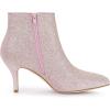 image:imageAllegra K Womens Glitter Pointed Toe Stiletto Heel Ankle BootsLight Pink