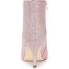 image:imageAllegra K Womens Glitter Pointed Toe Stiletto Heel Ankle BootsLight Pink