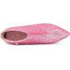 image:imageAllegra K Womens Glitter Pointed Toe Stiletto Heel Ankle BootsPink