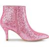 image:imageAllegra K Womens Glitter Pointed Toe Stiletto Heel Ankle BootsPink