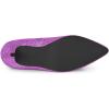 image:imageAllegra K Womens Glitter Pointed Toe Stiletto Heel Ankle BootsPurple