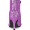 image:imageAllegra K Womens Glitter Pointed Toe Stiletto Heel Ankle BootsPurple