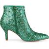image:imageAllegra K Womens Glitter Pointed Toe Stiletto Heel Ankle BootsShamrock Green