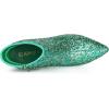 image:imageAllegra K Womens Glitter Pointed Toe Stiletto Heel Ankle BootsShamrock Green