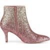 image:imageAllegra K Womens Glitter Pointed Toe Stiletto Heel Ankle BootsSilver Pink