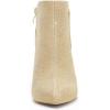 image:imageAllegra K Womens Glitter Pointed Toe Zipper Stiletto Heel Ankle BootsGold