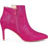 image:imageAllegra K Womens Glitter Pointed Toe Zipper Stiletto Heel Ankle BootsHot Pink