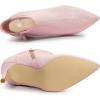 image:imageAllegra K Womens Glitter Pointed Toe Zipper Stiletto Heel Ankle BootsLight Pink